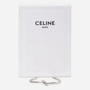 Celine Knot extra-thin bracelet in brass with rhodium finish